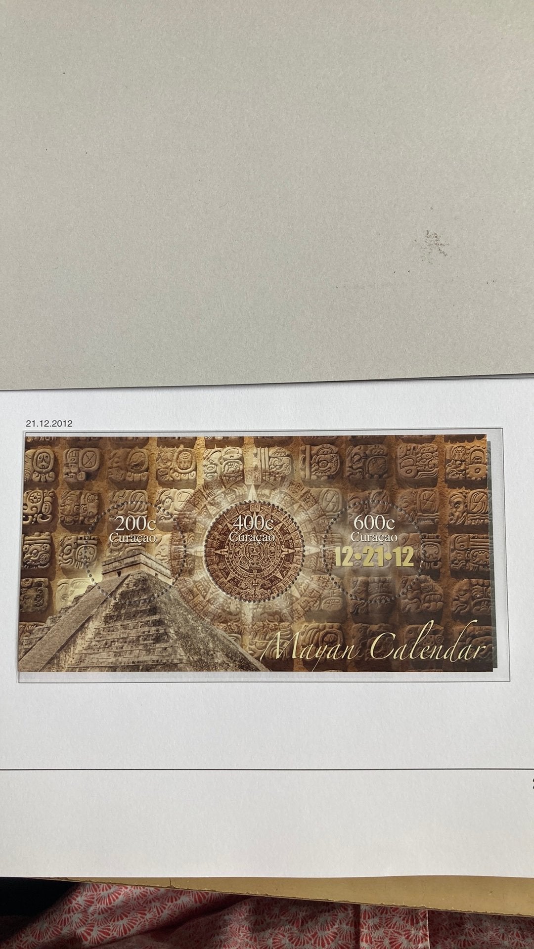 Curaçao 112 blok Maja kalender post fris, Ophalen of Verzenden