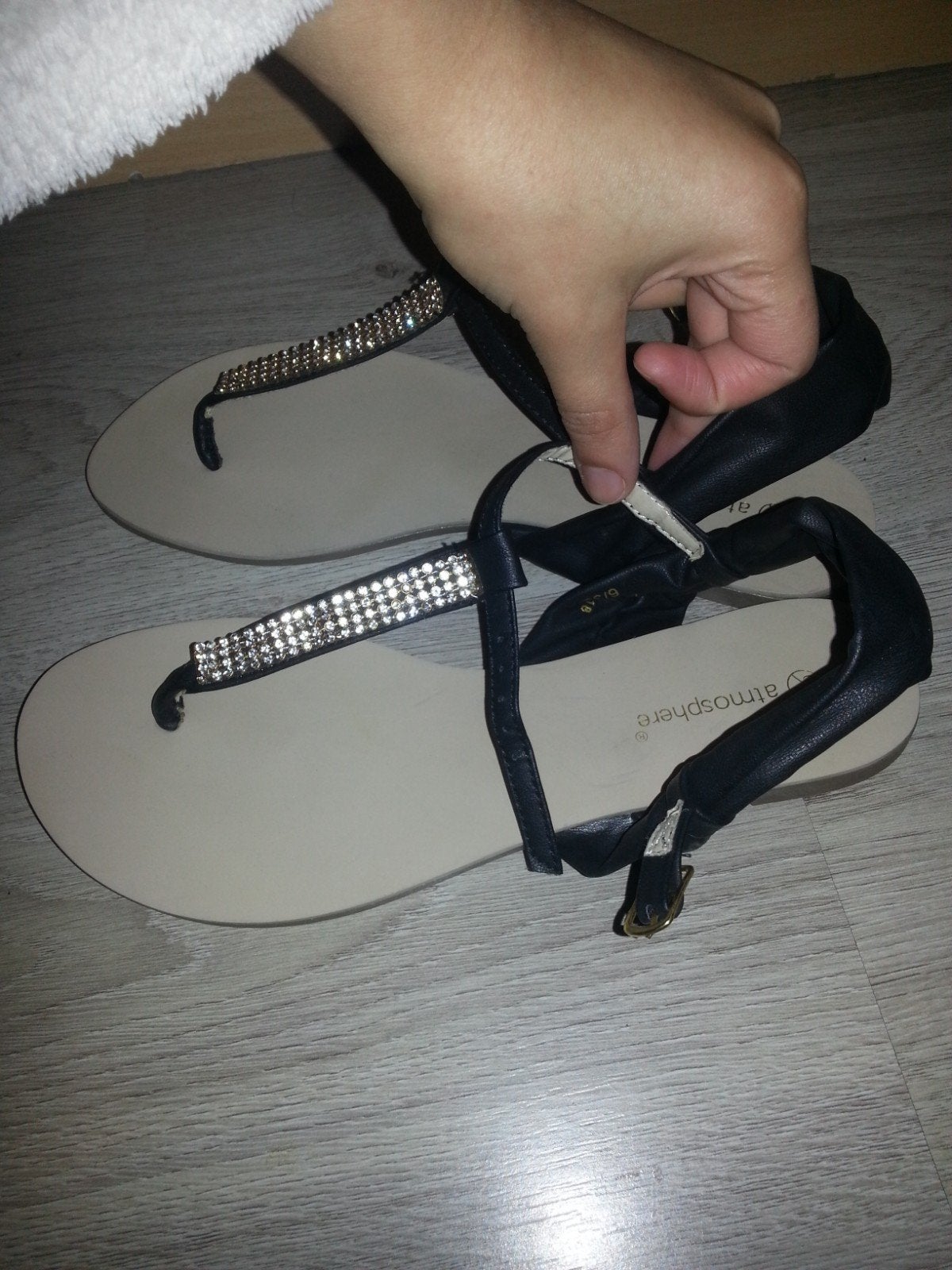 Sandalen met strass, maat 39 zwart zara KOOPJE ️✨️, Primark, Zwart, Zo goed als nieuw, Sandalen of Muiltjes