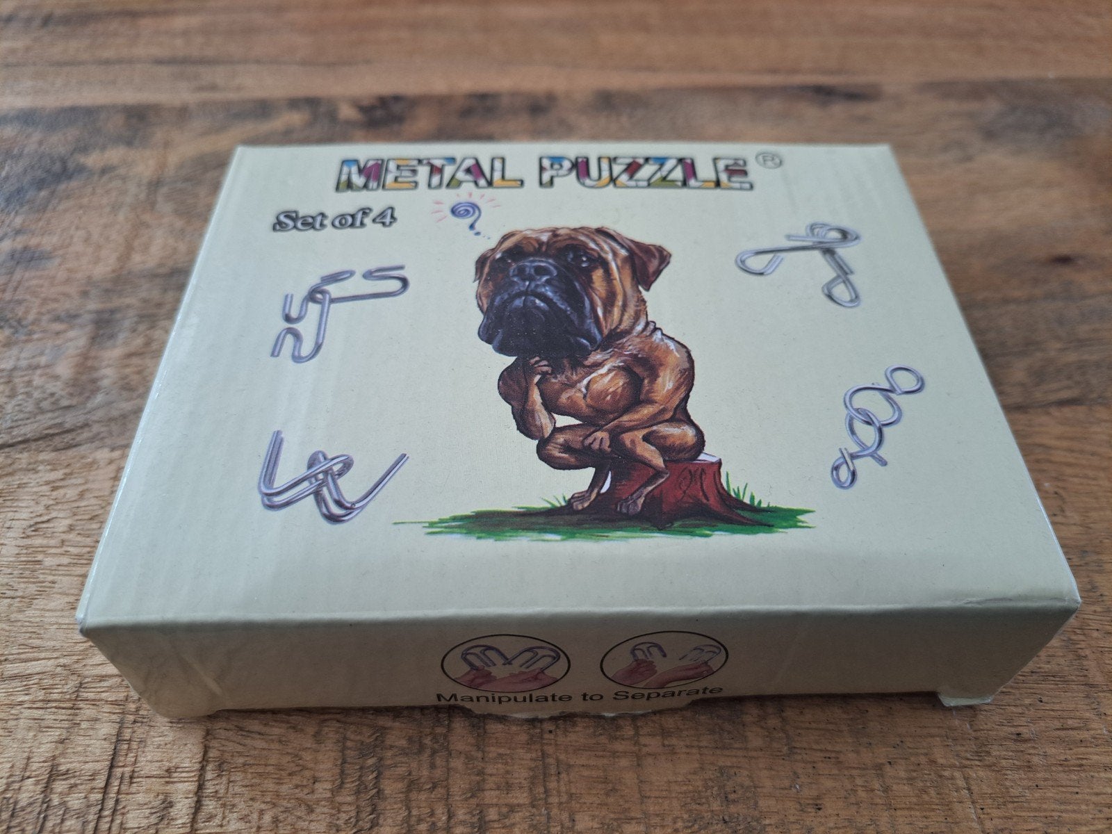 Metalen Puzzels Set van 4 - Hersenkrakers, Ophalen of Verzenden, Gebruikt, Overige typen