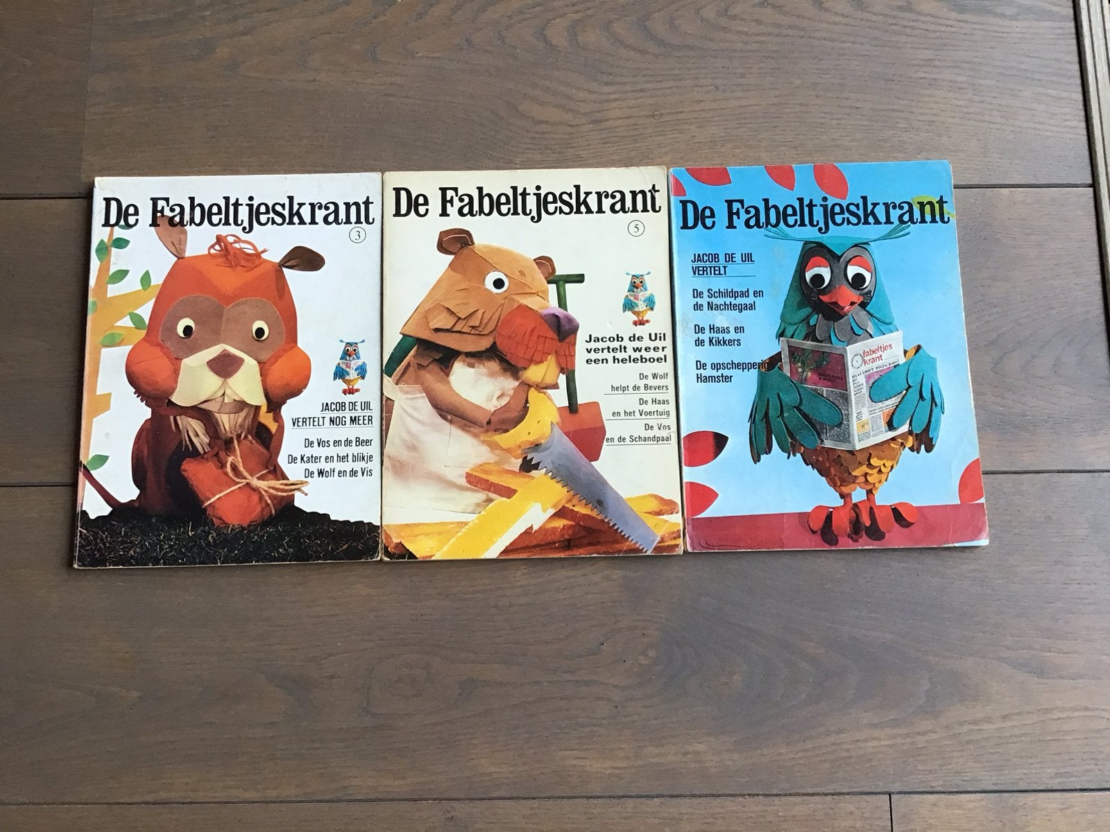 3 vintage De Fabeltjeskrant boekjes stripboek tijdschrift, Verzamelen, Ophalen of Verzenden, 1960 tot 1980, Tijdschrift