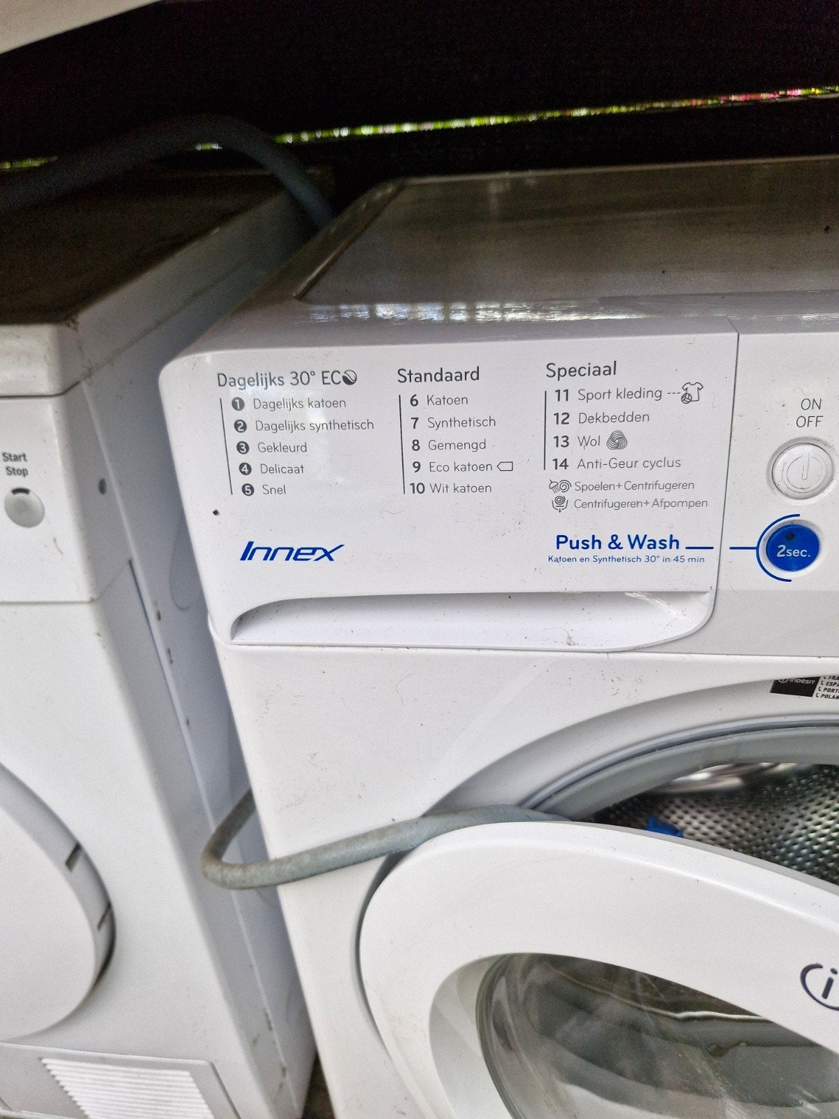 Indesit Innex wasmachine 7kg - Zo goed als nieuw, Witgoed en Apparatuur, Wasmachines, Ophalen, Energieklasse A of zuiniger, Zo goed als nieuw