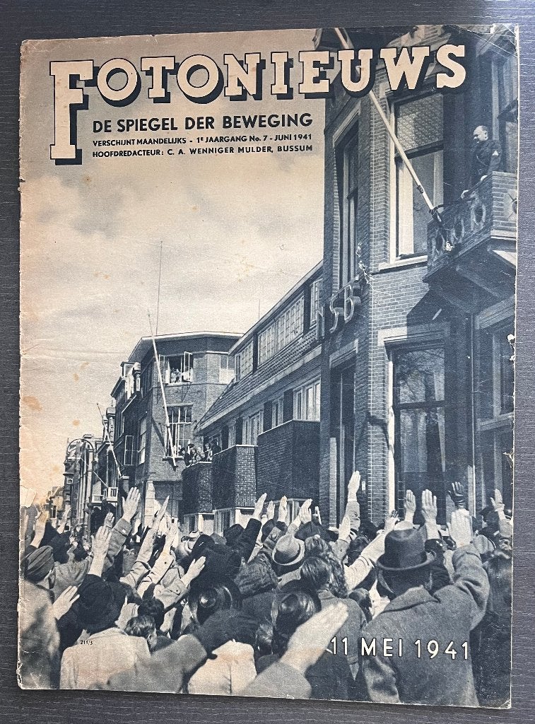 Fotonieuws nr. 7 (1941) – Origineel NSB-tijdschrift, Ophalen of Verzenden, Overige soorten, Nederland, Boek of Tijdschrift
