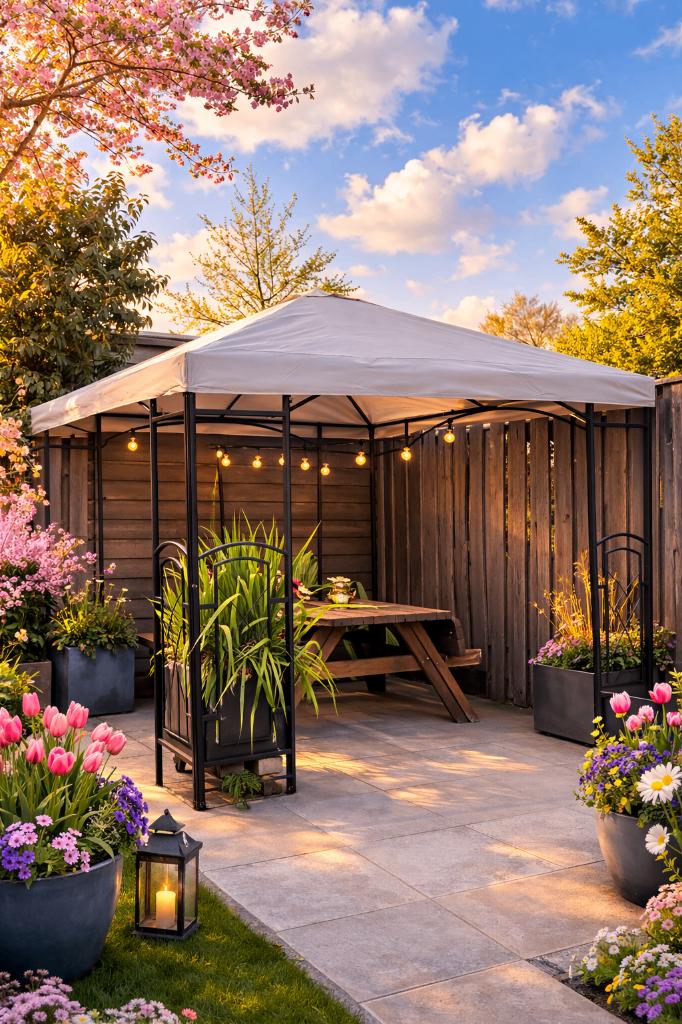 Fraai voor lente! Tuinpaviljoen beauty Antraciet / Grey Dawn, De Amert 152 5462GH Veghel, Grizzly Outdoor, Minder dan 4 meter
