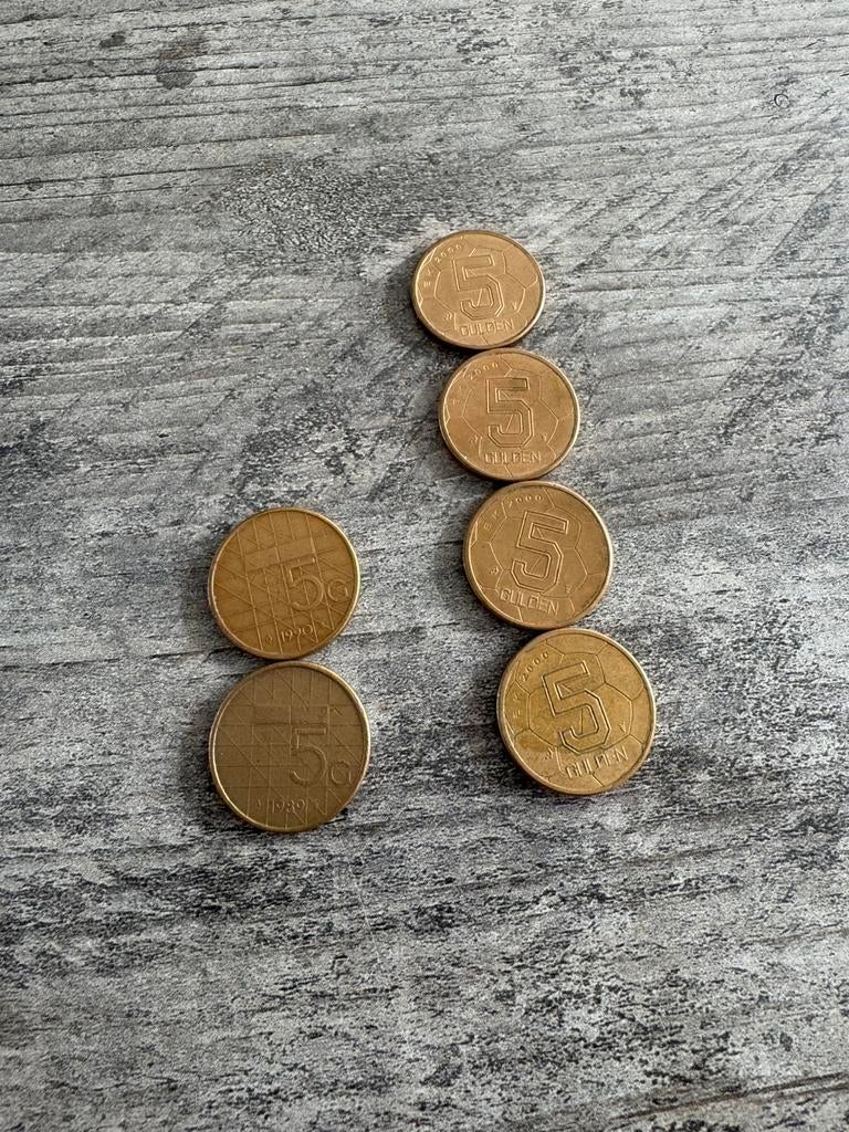 Te koop 6 vijfgulden munten, Ophalen of Verzenden, Nederland, Munten
