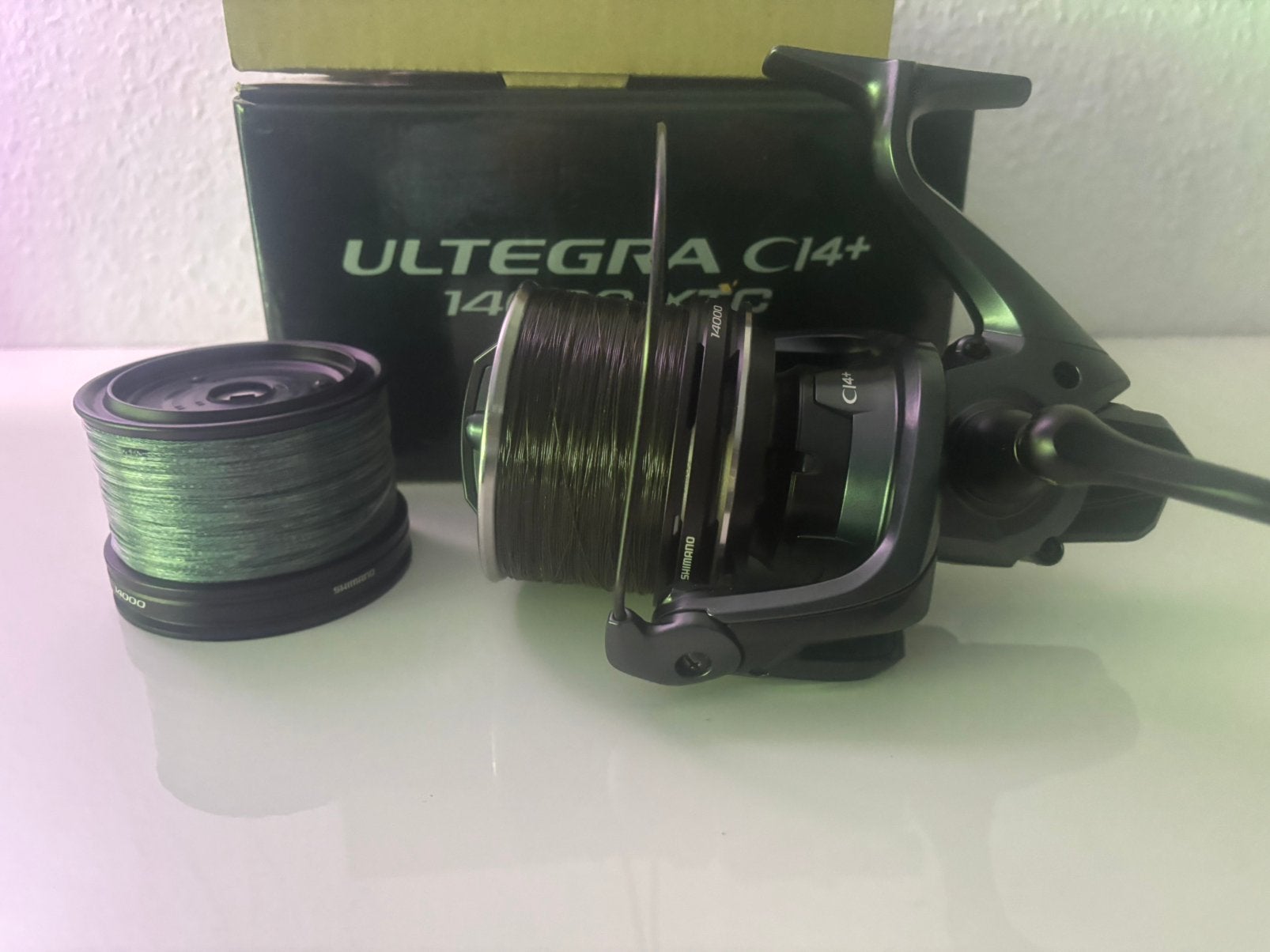 SHIMANO ULTEGRA CI4+ 14000 XTC ALS NIEUW, Ophalen of Verzenden, Zo goed als nieuw, Molen