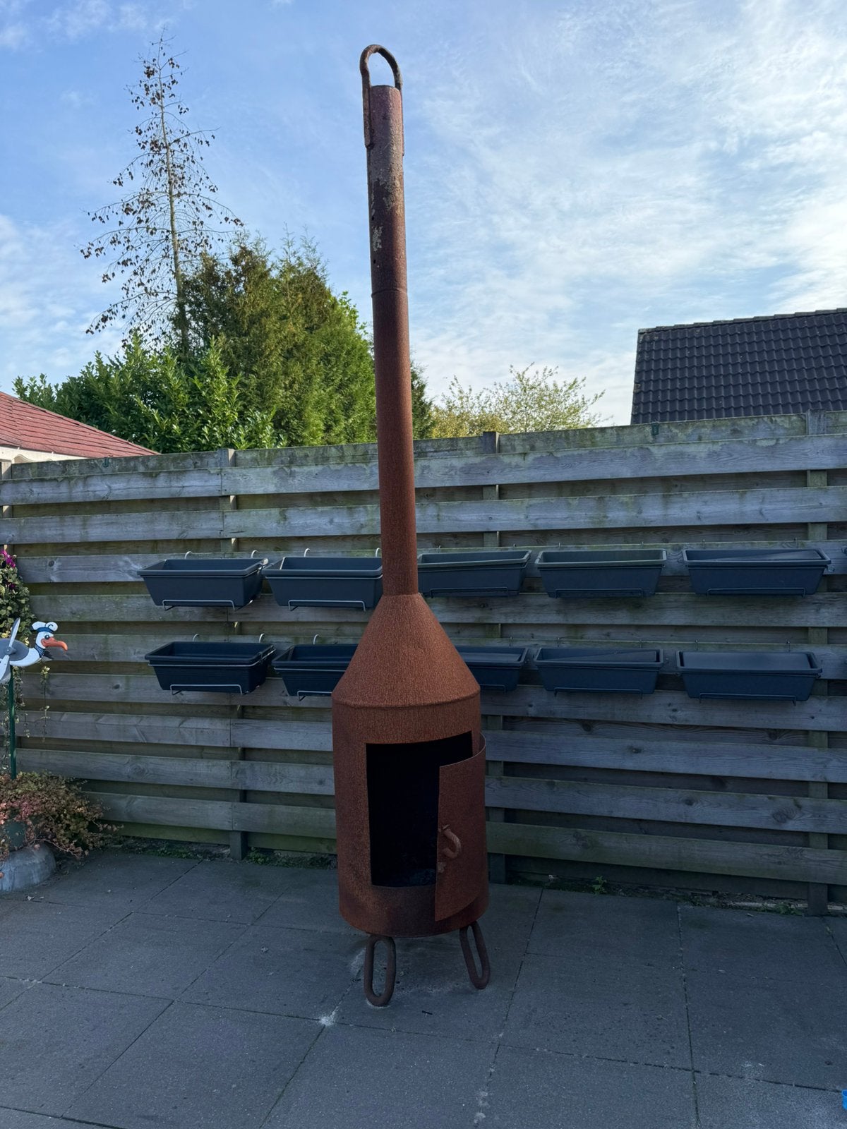 Gratis Vuurton met lange hals., Tuin en Terras, Tuinhaarden, Ophalen, Gebruikt