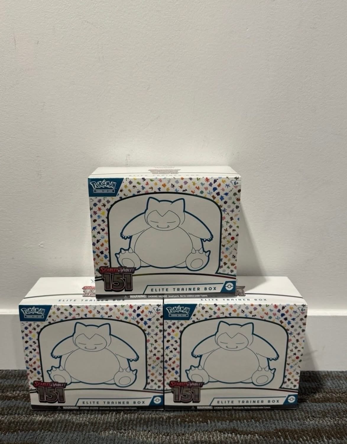 Pokémon Elite Trainer Box 151 Snorlax (3 stuks), Ophalen of Verzenden, Nieuw, Boosterbox