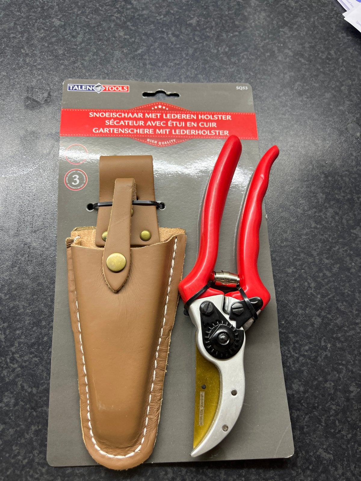 Talen & Tools Snoeischaar met Leren Holster, Ophalen of Verzenden, Nieuw, 20 t/m 29 mm