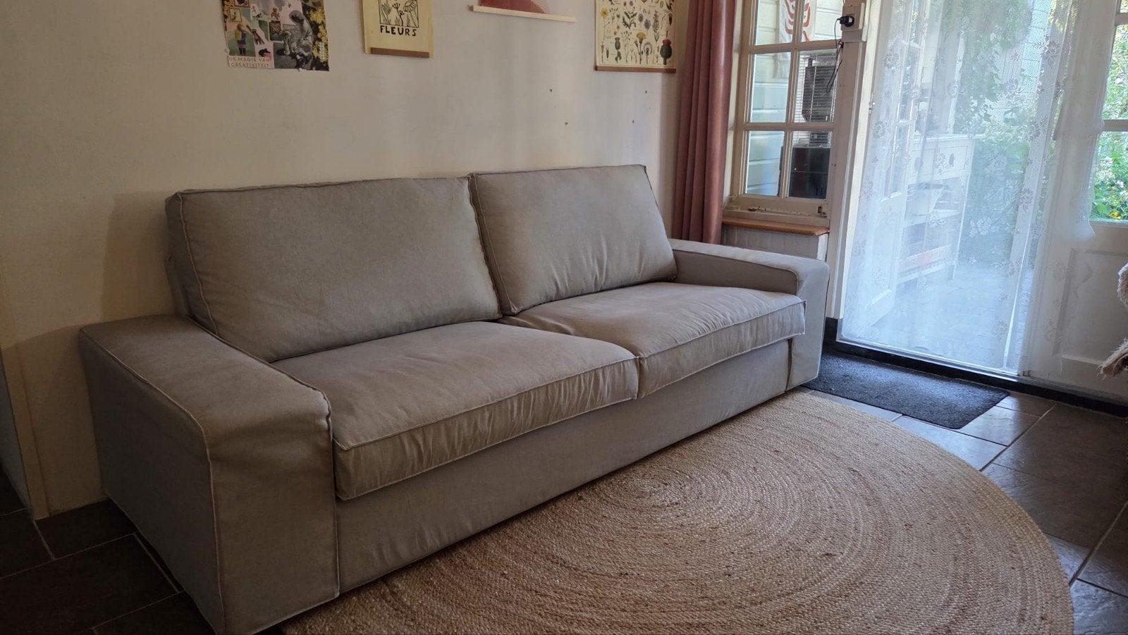 Nette 3 persoons Ikea Kivik bank, Ophalen, Driepersoons, 75 tot 100 cm, Zo goed als nieuw