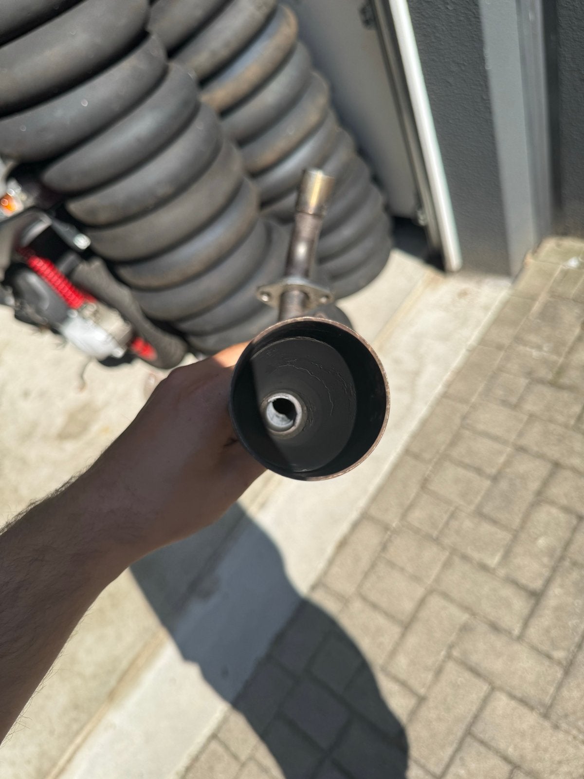 Piaggio E4 Akrapovic voorbocht 80cc, Ophalen of Verzenden, Gebruikt, Uitlaat, Piaggio