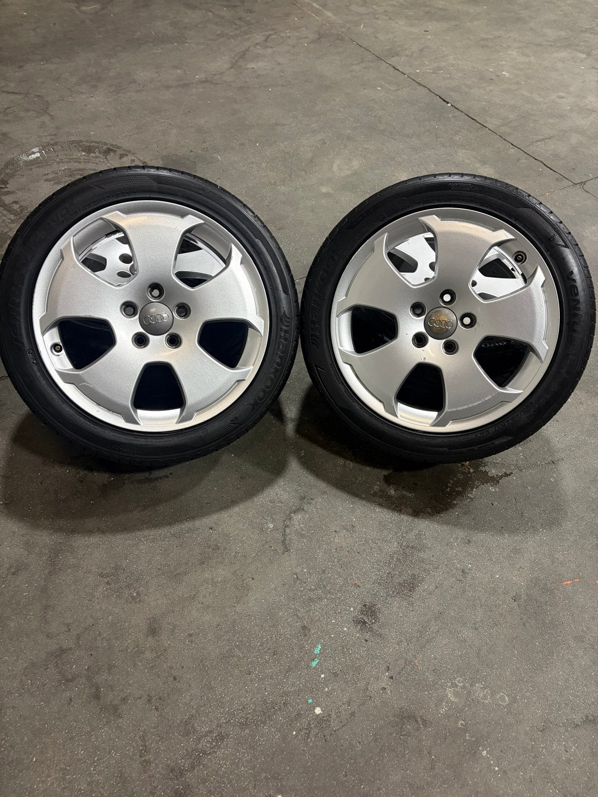 Mooie originele Audi velgen met Hankook banden, Ophalen, Gebruikt, Banden en Velgen, 17 inch