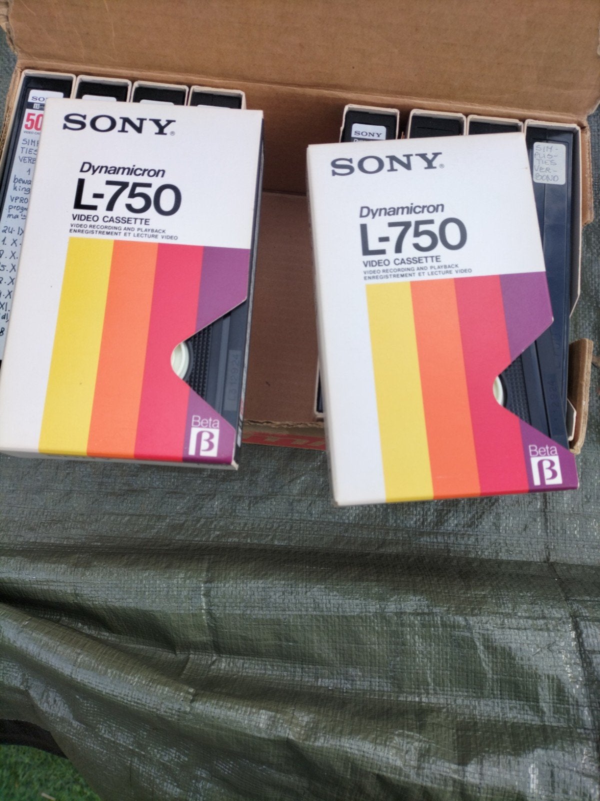 Sony Dynamicon L-750/L-830 Betamax videobanden ), Ophalen of Verzenden, Gebruikt, Videoband