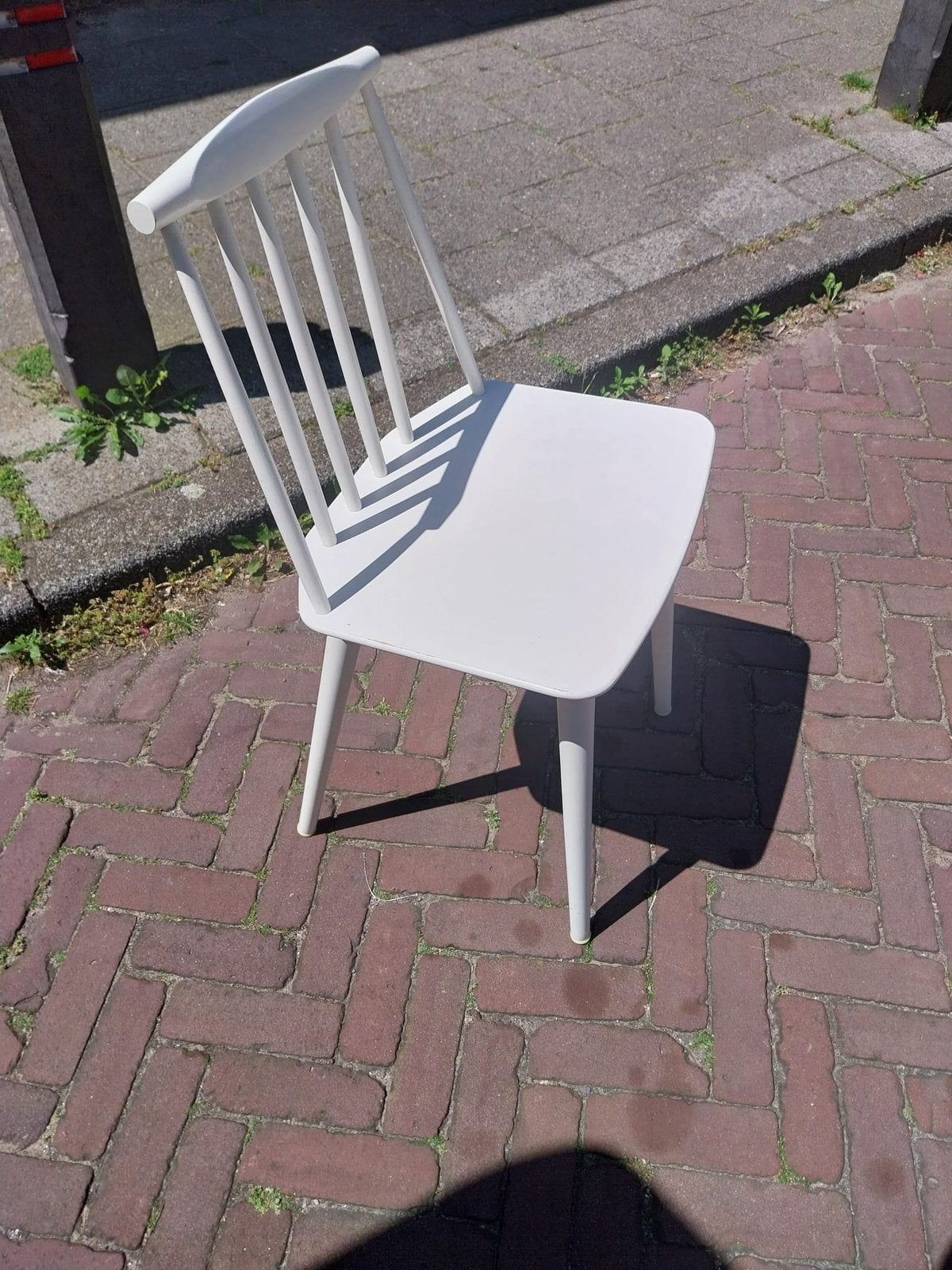 Hay J77 spijlenstoel, Huis en Inrichting, Stoelen, Ophalen, Wit, Zo goed als nieuw, Eén