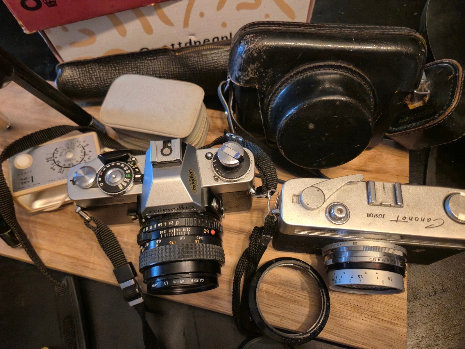 Minolta XD5 en Canon Canonet Junior camera's, Audio, Tv en Foto, Ophalen of Verzenden, Gebruikt, Spiegelreflex, Canon