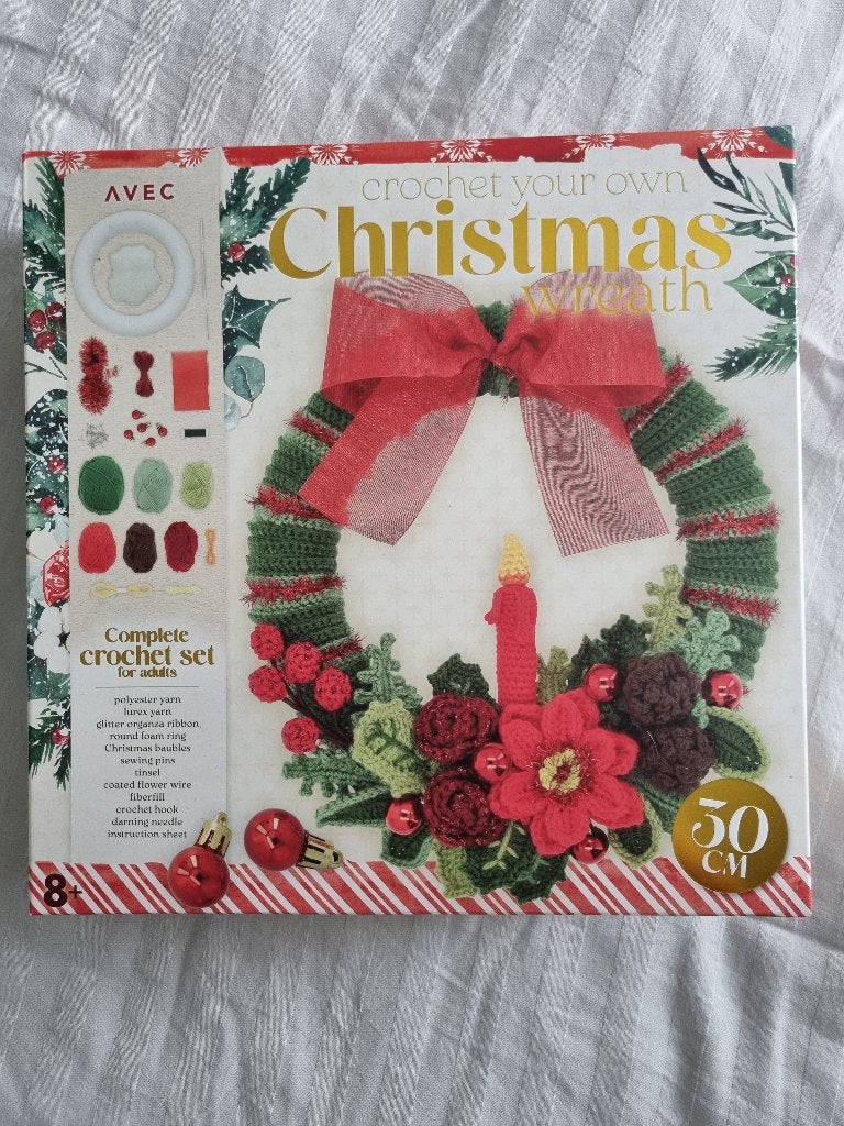 Nieuw! Complete Haakset Kerstkrans (30 cm), Ophalen of Verzenden, Nieuw, Haken, Overige typen