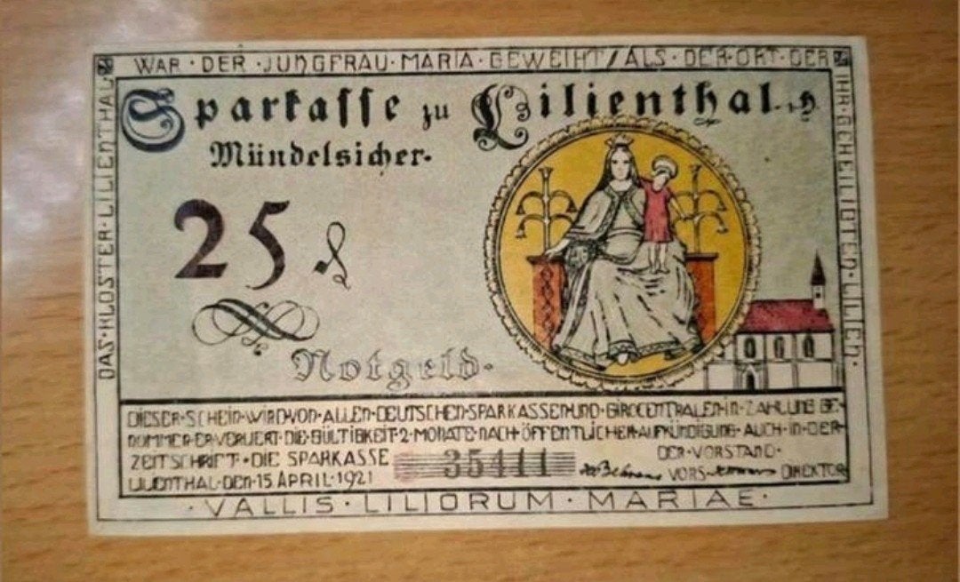 Duits Notgeld Lilienthal Noodgeld, Ophalen of Verzenden, Duitsland