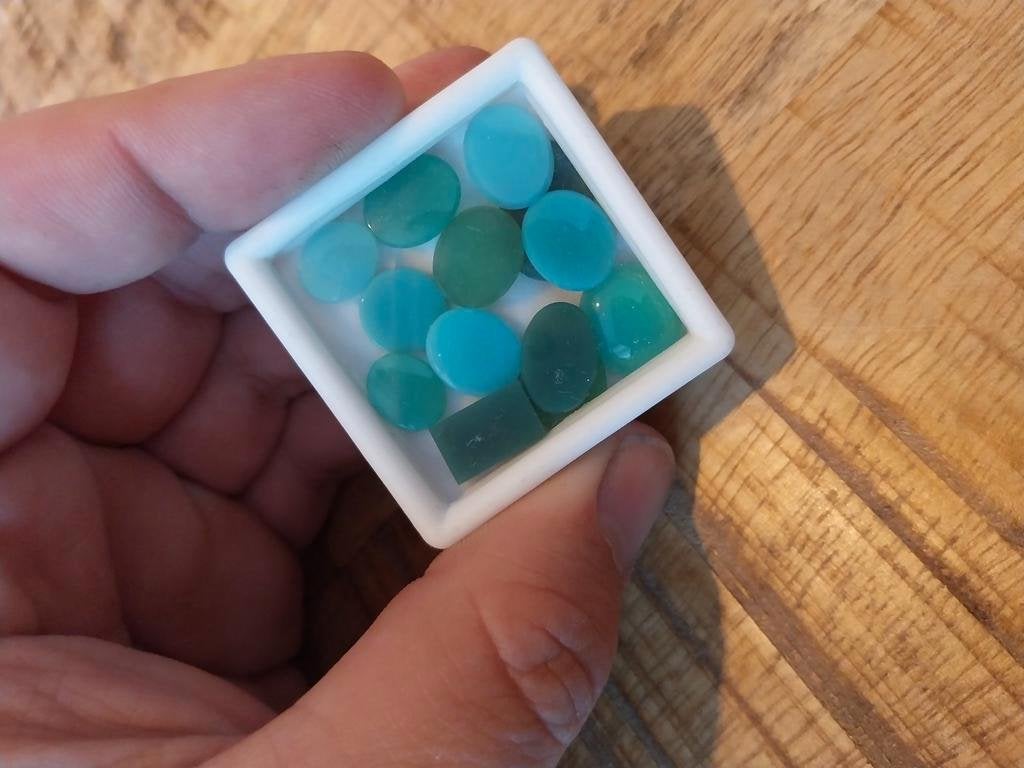 Lot met blauwe agaat schijfjes, Ophalen of Verzenden, Zo goed als nieuw