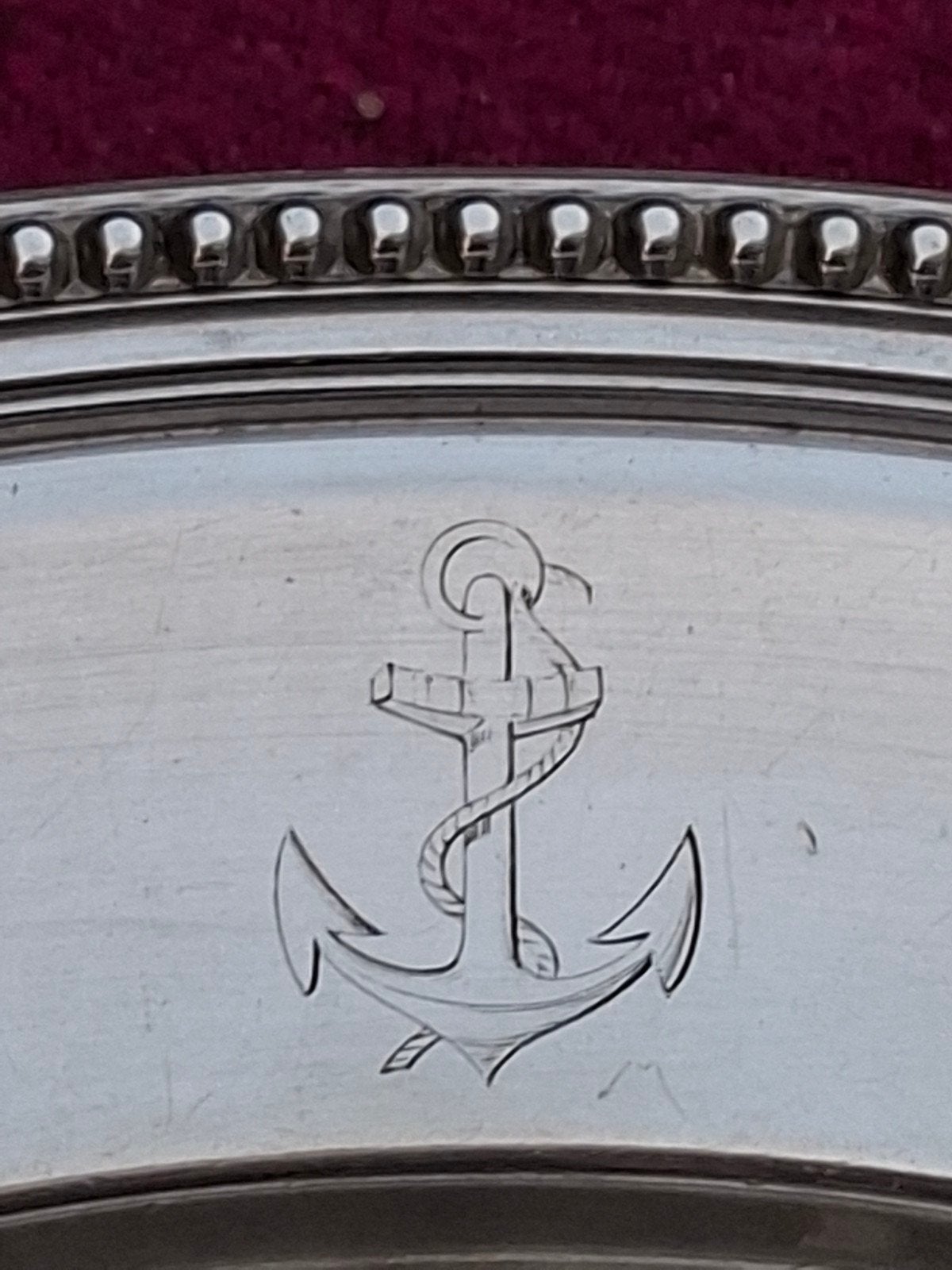 1400 gram Grote zware verzilverde Christofle schaal anker, Ophalen of Verzenden