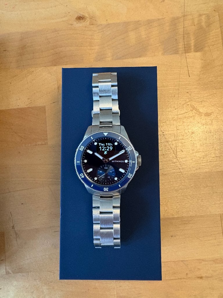 Withings Scanwatch Nova Blue, Zo goed als nieuw, Android, Verzenden, Blauw