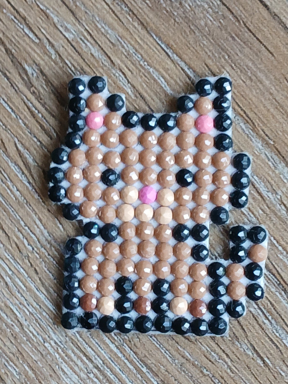 Zelfgemaakte Diamond Painting Sticker Kat (14x12 diamanten), Ophalen of Verzenden, Nieuw, Knutselwerk