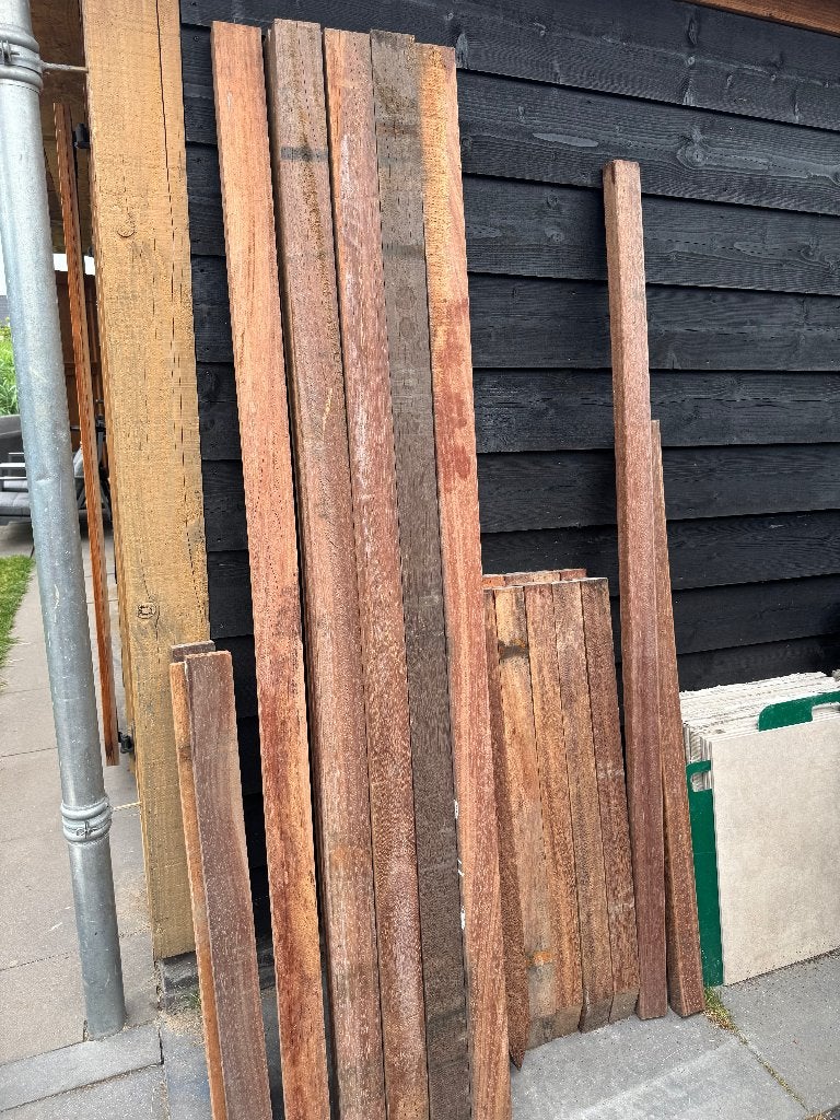 Hardhout balk 50x80. 70x70, Ophalen, Nieuw, Hardhout, 180 tot 250 cm