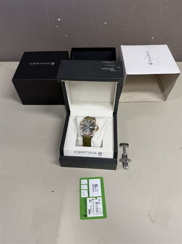 Horloge- Certina DS First - Day date automaat, Ophalen of Verzenden, Nieuw, Zilver, Zilver
