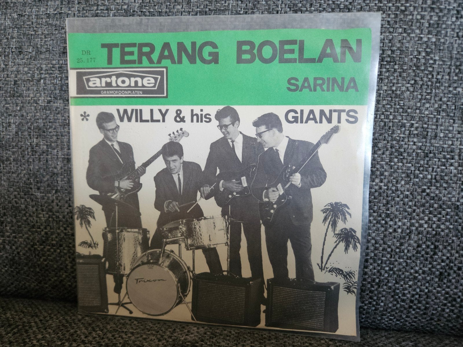 Willy and His Giants - Terang Boelan / Sarina 7 inch vinyl, Gebruikt, Verzenden, Originele persing, 7 inch