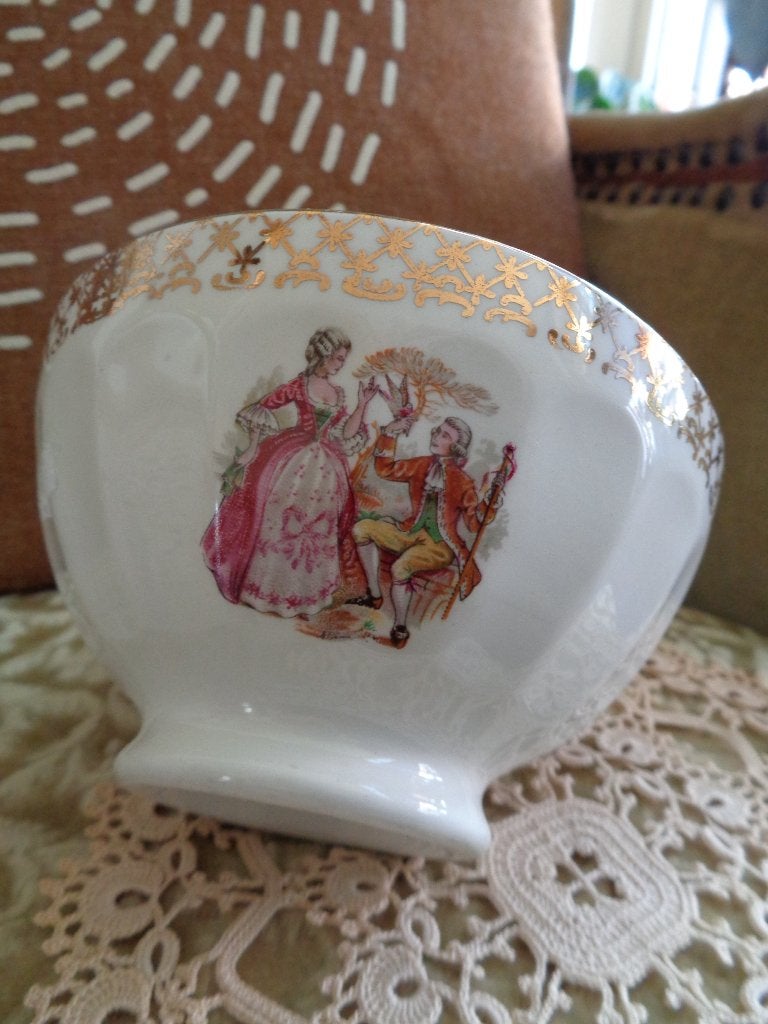 2 Brocante Franse Spoelkommen Limoges ** Mimosa **, Antiek en Kunst, Antiek | Servies los, Ophalen of Verzenden