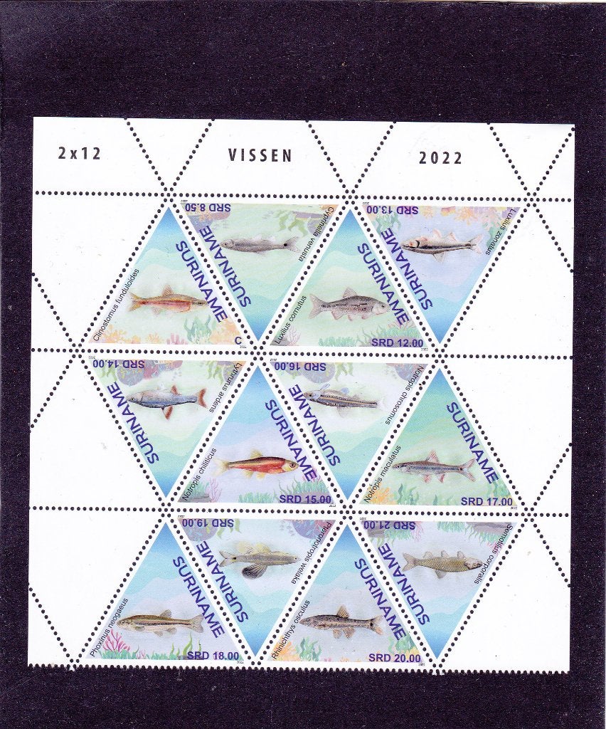 Suriname 2868/79 Vissen 2022 (1201), Verzenden, Postfris