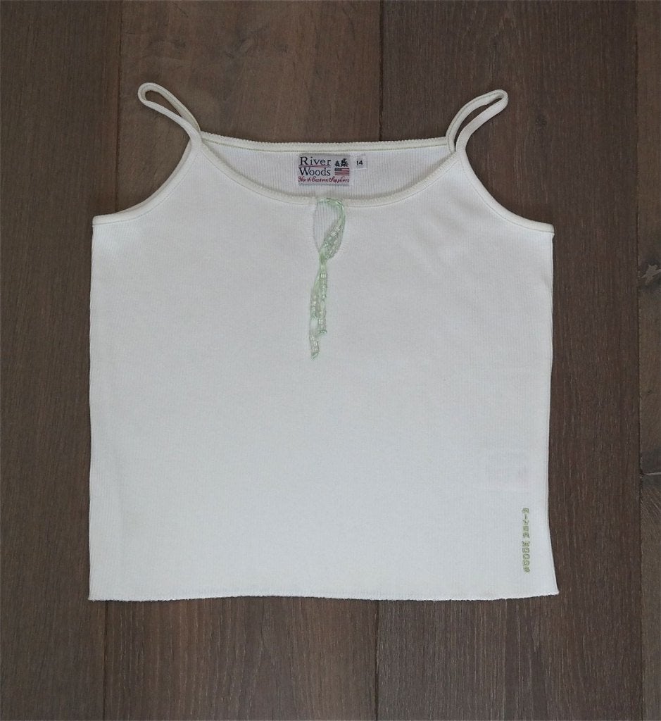 Nieuw: Wit Riverwoods topje met spaghettibandjes; mt 158/164, Meisje, Nieuw, Ophalen of Verzenden, Shirt of Longsleeve