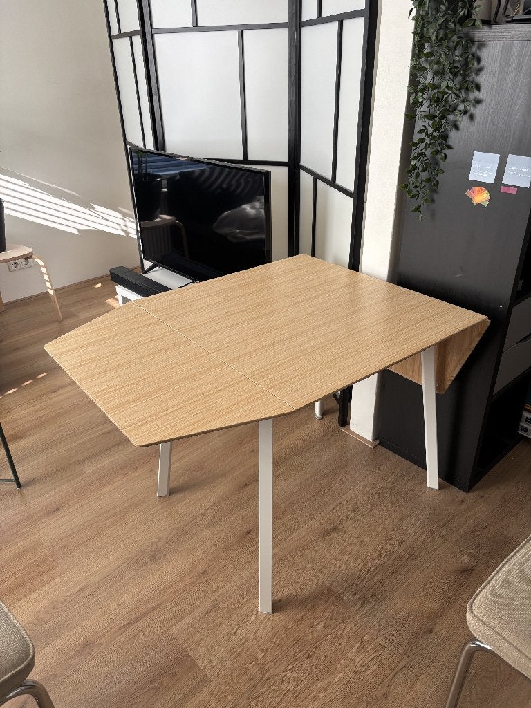 compacte eettafel met uitklapbaar blad, Ophalen, 100 tot 150 cm, Nieuw, 50 tot 100 cm