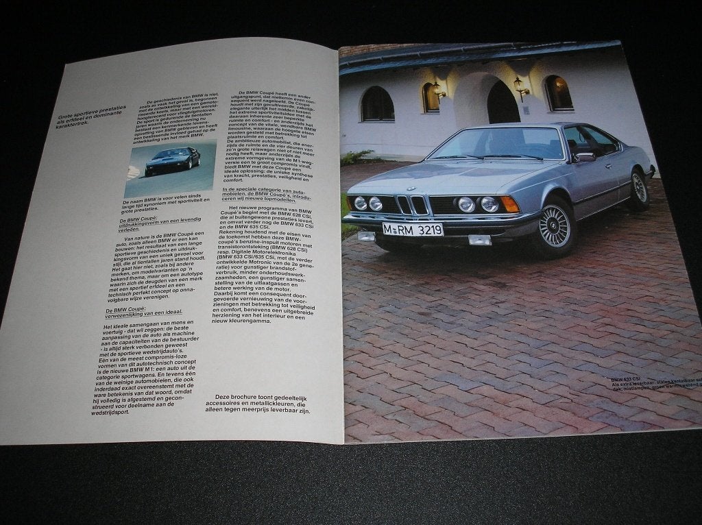 BMW 628 CSi, 633 CSi, 635 CSi, 1980/1981, Ophalen of Verzenden, Zo goed als nieuw, BMW