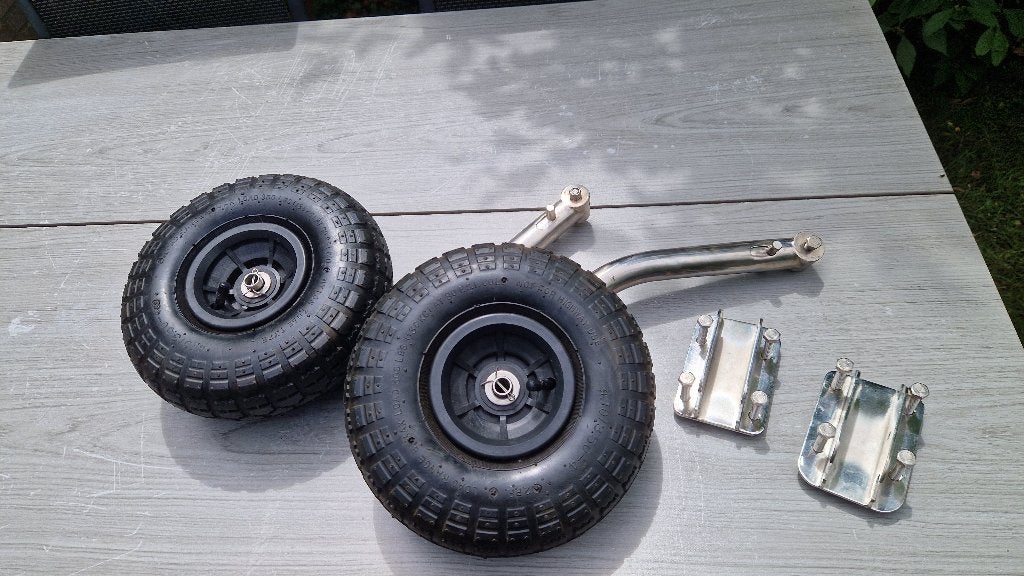 Strandwielen voor rubberboot - HIBO deluxe - nooit gebruikt, Ophalen of Verzenden, Nieuw, Overige typen, Motorboot