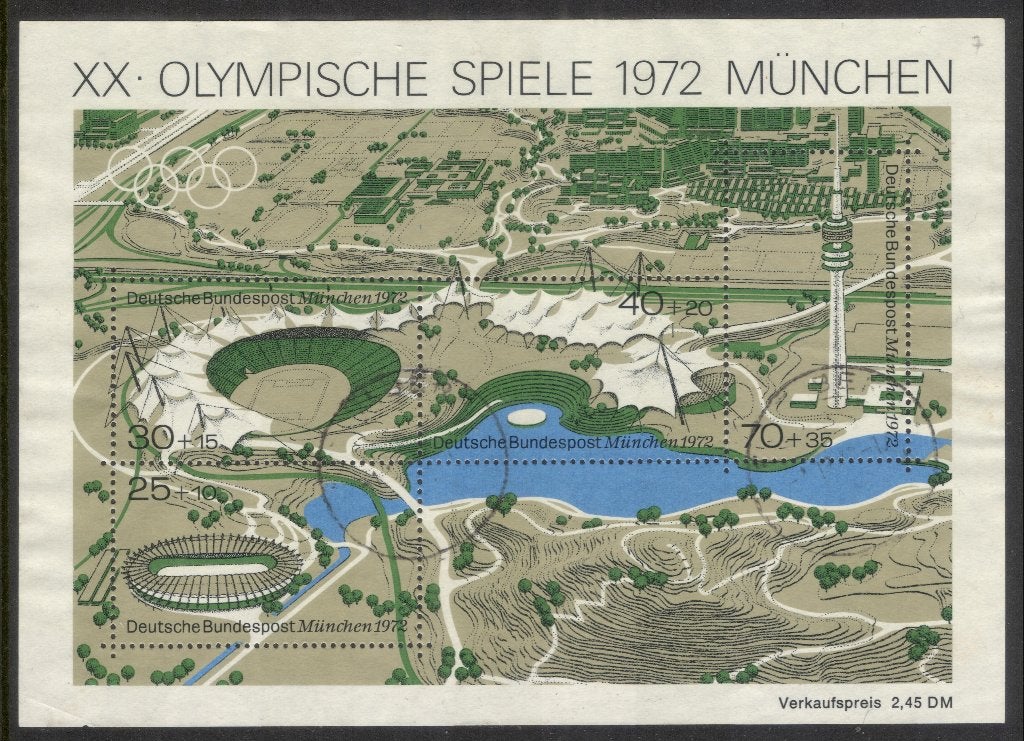 Bundesrepublik (29) - blok 7 - Olympische Spelen München, Postzegels en Munten, Verzenden, BRD, Gestempeld
