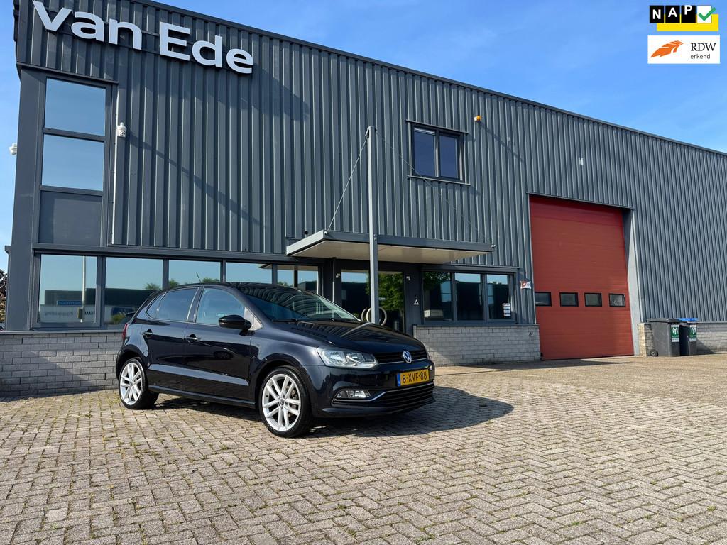 Volkswagen Polo 1.2 TSI Highline 5drs Clima Cruise Navi Apk!, Stof, Zwart, Origineel Nederlands, Bedrijf
