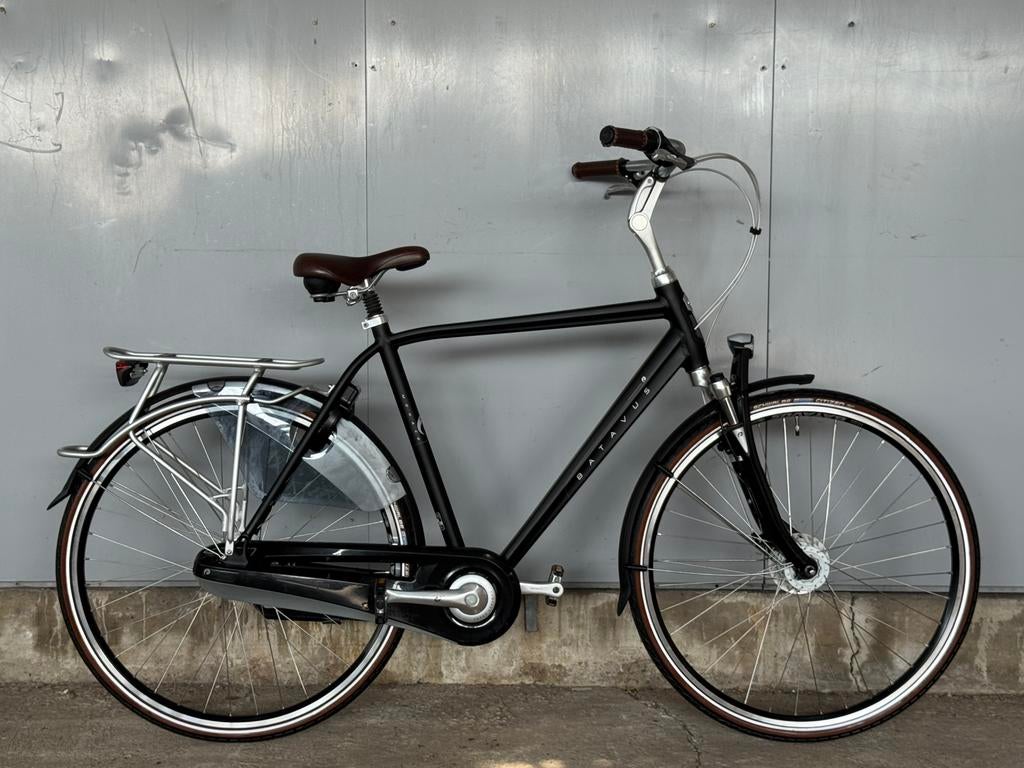 NIEUWSTAAT! Batavus Monaco H57 Stadsfiets Zwart - Garantie, Fietsen en Brommers, Ophalen of Verzenden, Zo goed als nieuw