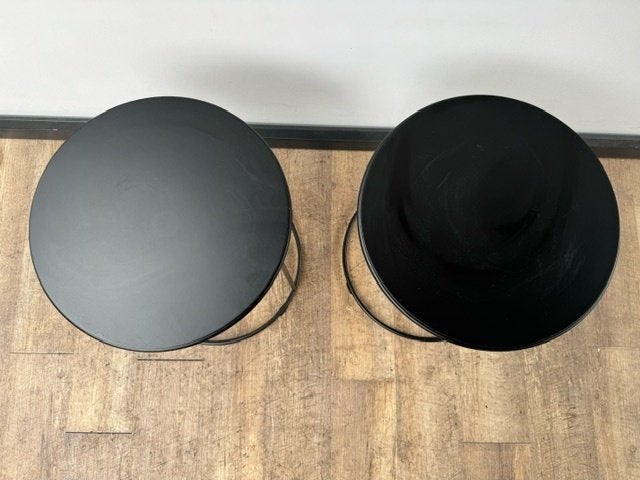 Ronde bijzettafel zwart, Huis en Inrichting, Gebruikt, 50 tot 100 cm, Rond, 50 tot 100 cm