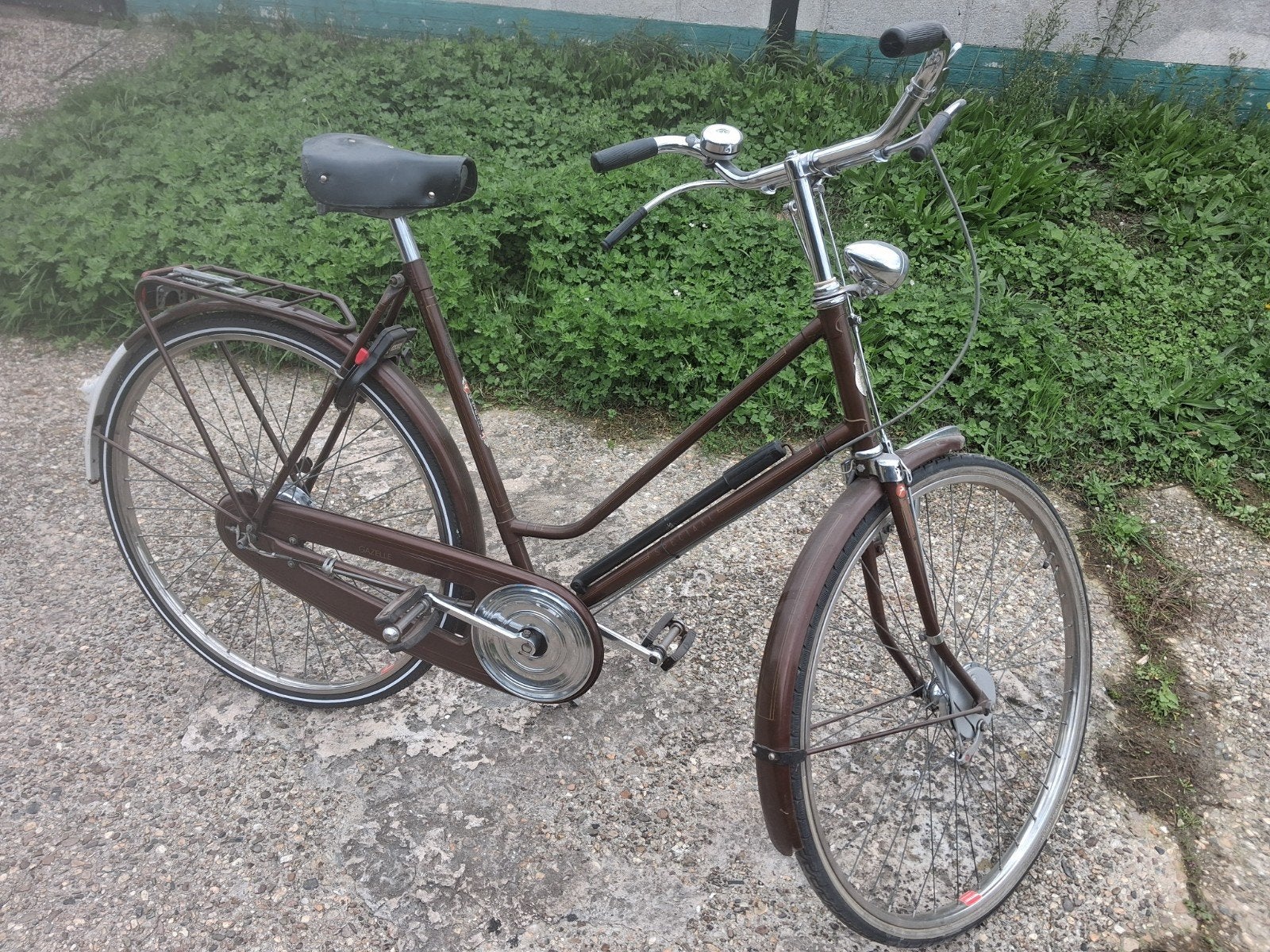 Vintage Gazelle Damesfiets - Klassiek Bruin Model, Ophalen, Terugtraprem, Gazelle, 53 tot 56 cm