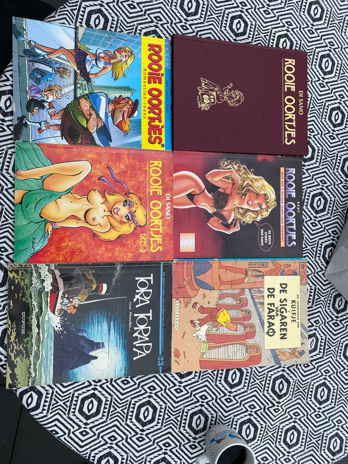 Stripboekenpakket (6x): Kuifje, Robbedoes, Rooie Oortjes, Boeken, Meerdere stripboeken, Ophalen of Verzenden, Gelezen