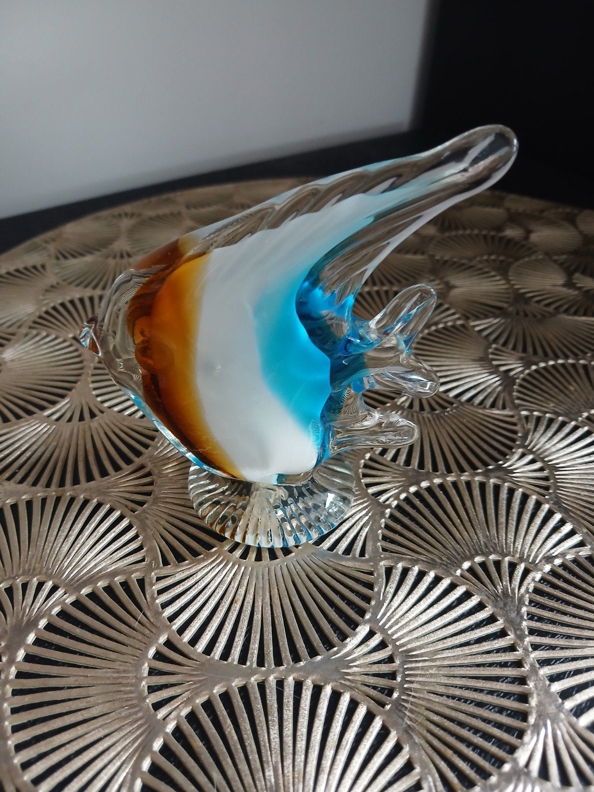 murano mondgeblazen vis maanvis glaskunst gekleurd glas prij, Antiek en Kunst, Ophalen of Verzenden
