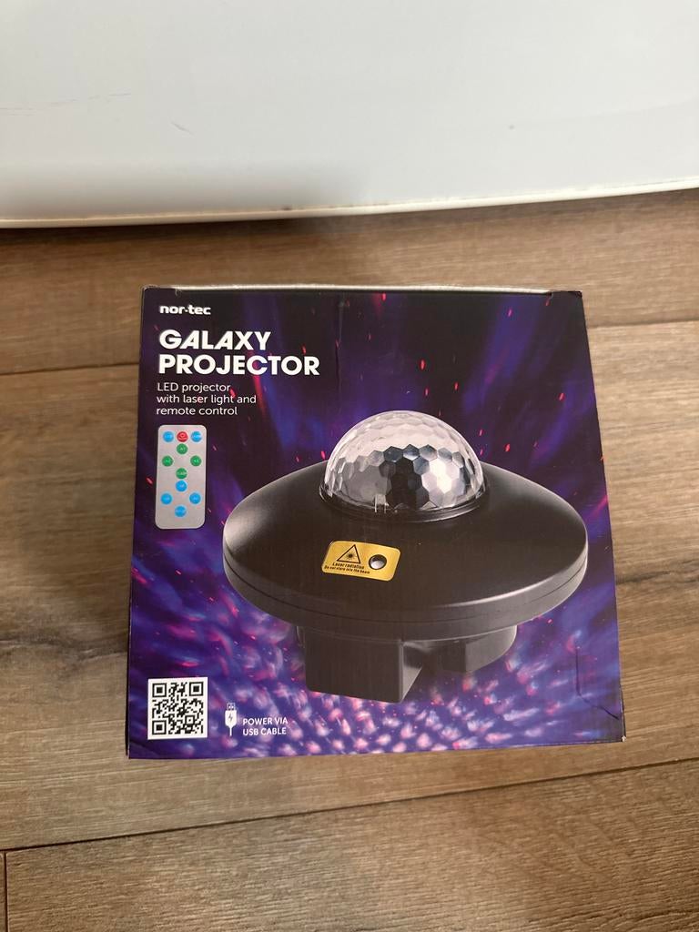 Nor-Tec Galaxy Projector met LED en afstandsbediening, Huis en Inrichting, Lampen | Overige, Ophalen of Verzenden, Nieuw