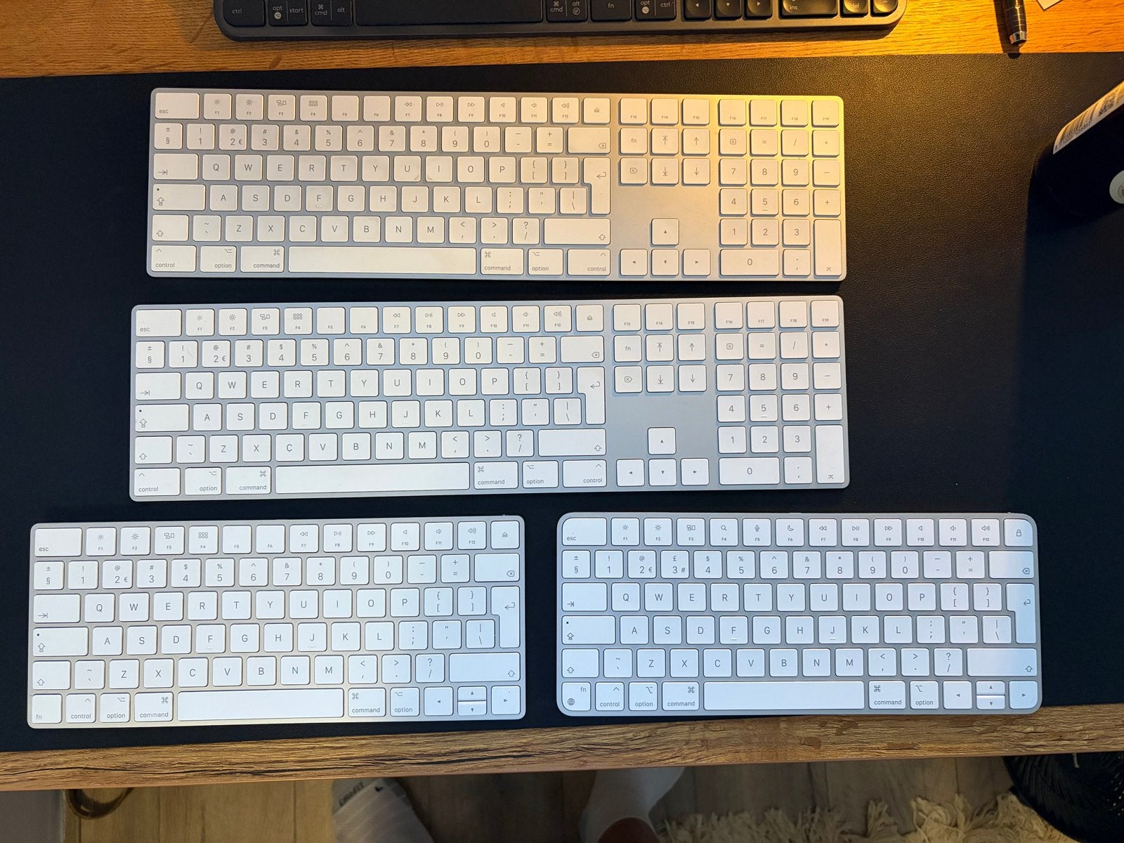 Apple Magic Keyboard A1644, A2450, A1843 (2x) - Set, Computers en Software, Toetsenborden, Gebruikt, Qwerty, Draadloos, Oplaadbaar