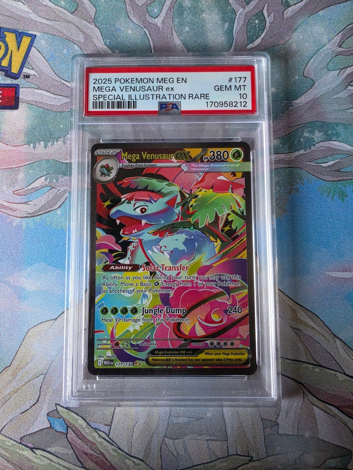 pokemon mega evolution mega venusaur ex 177/132 psa10, Ophalen of Verzenden, Nieuw, Losse kaart, Foil