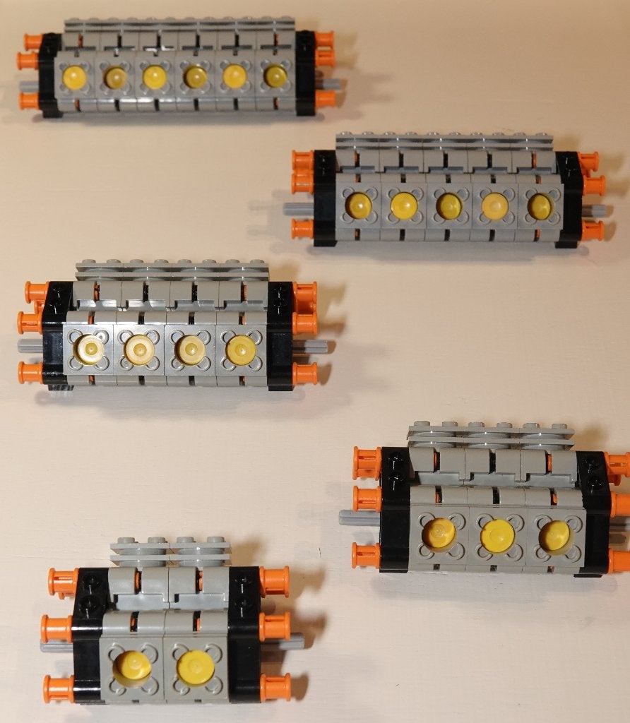 Lego Technic V12, V10, V8, V6 of V4 motor E, Gebruikt, Lego, Ophalen of Verzenden, Complete set