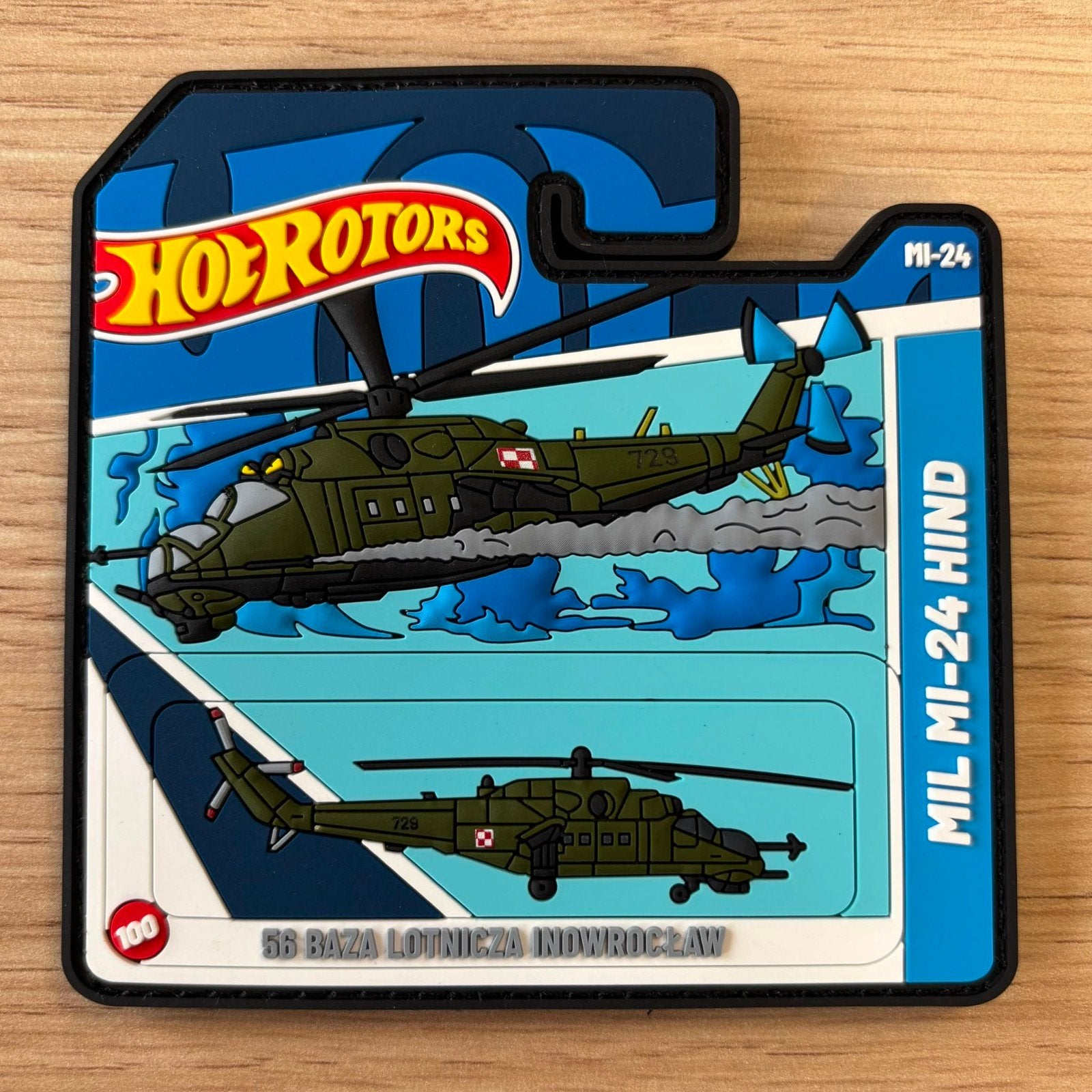Polish Air Force MIL MI-24 Hind Hot Rotors Patch, Verzenden, Luchtmacht, Overige gebieden, Embleem of Badge