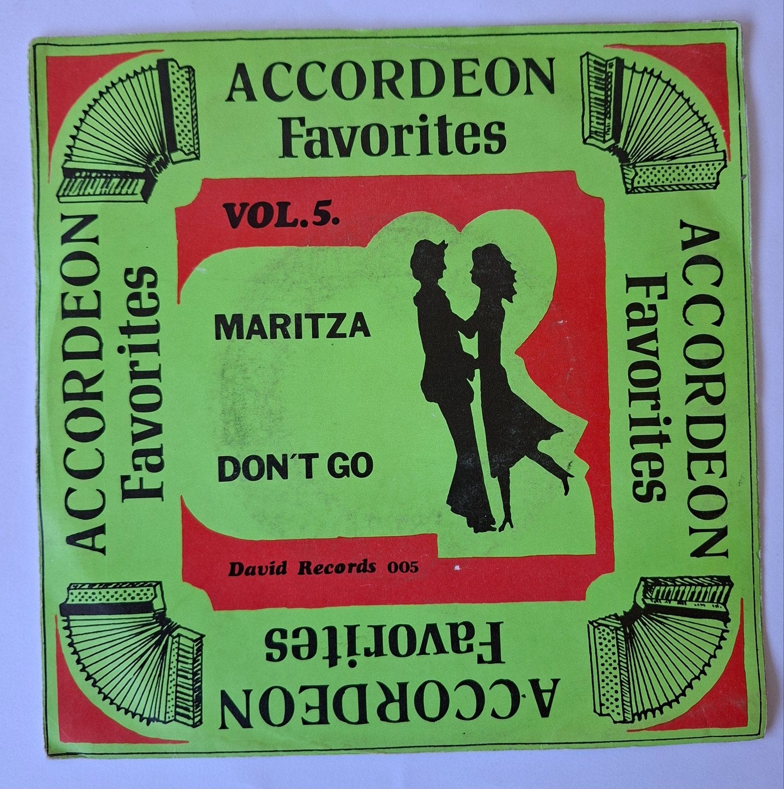 Accordeon Favorites     Vol.5   Maritza / Don't Go, Ophalen of Verzenden, Gebruikt, 7 inch, Single