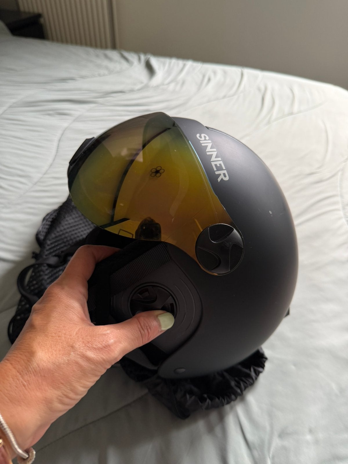 Ski helm met vizier, Sport en Fitness, Skiën en Langlaufen, Overige merken, Overige typen, Nieuw, Ophalen of Verzenden
