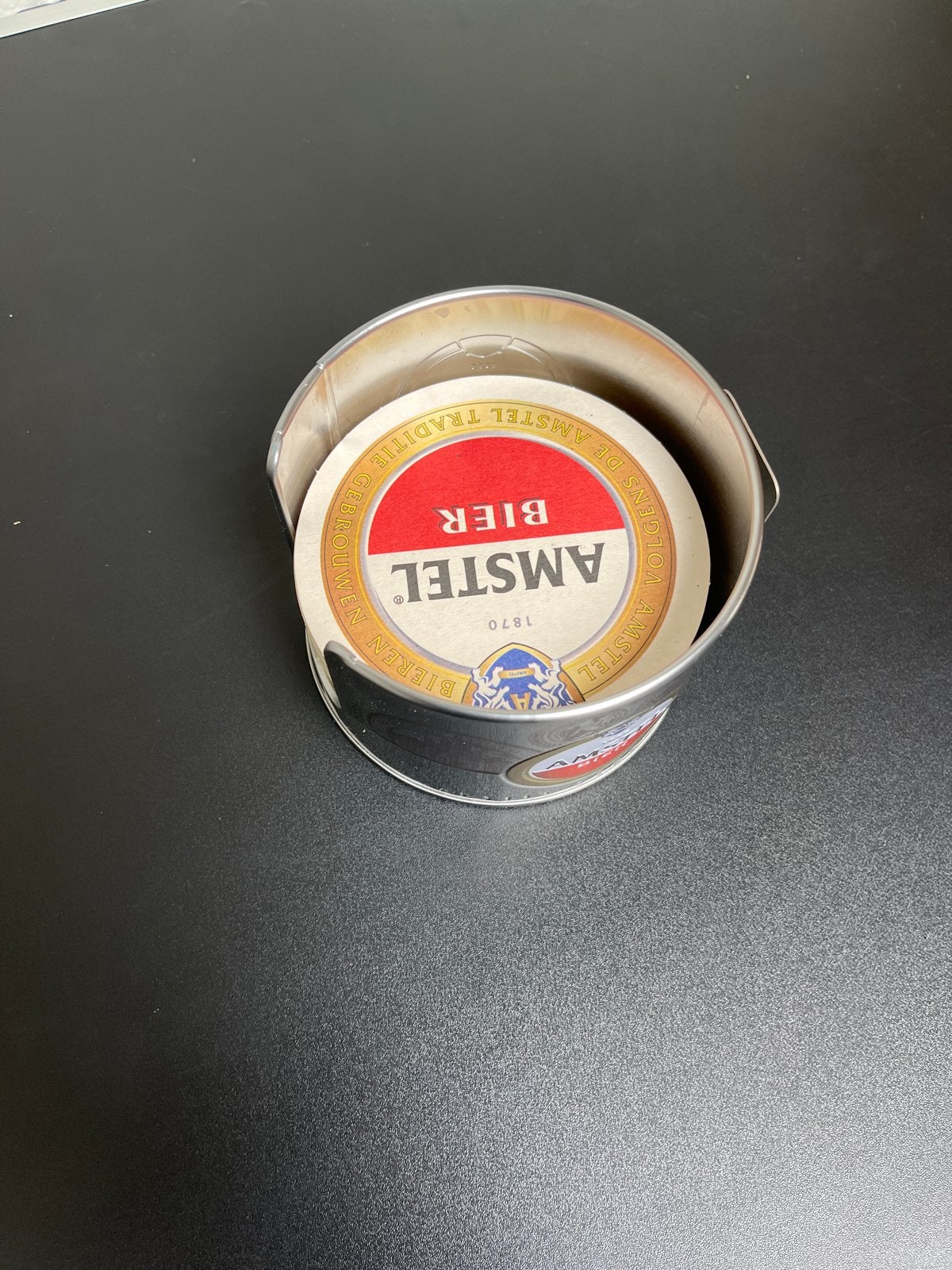 Amstel Bier Viltjeshouder met Viltjes, Ophalen of Verzenden, Zo goed als nieuw, Viltje(s), Amstel