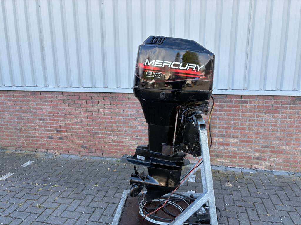 Mercury 90 pk 2 takt Autolube, Powertrim, veel kracht !, Watersport en Boten, Buiten- en Binnenboordmotoren, Gebruikt, Elektrische start