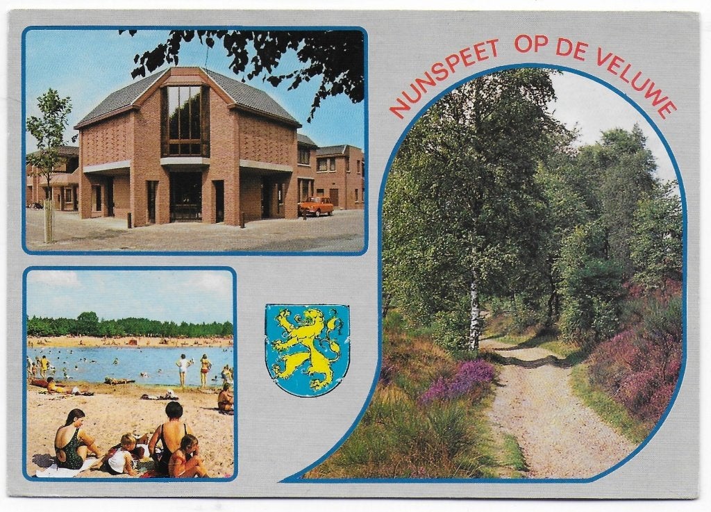 Nunspeet gelopen Ansichtkaart ( B2555), Ophalen of Verzenden, 1980 tot heden, Gelopen, Gelderland